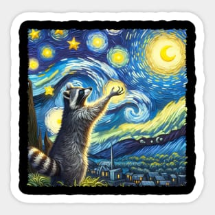 UFO Raccoon Fantasia Elevate Your Wardrobe with Cosmic Whimsy Sticker